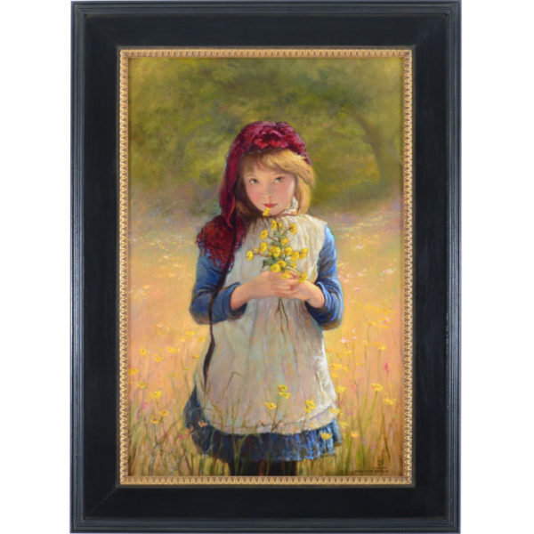 Buttercups, oil on board after George Elgar Hicks