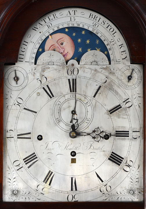 Dial for Seven Tune Long Case Clock by Hewlitt, circa 1750