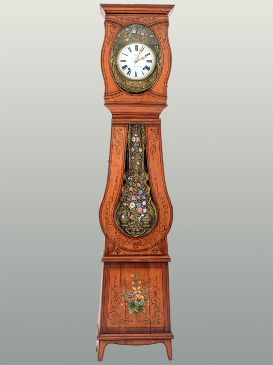French Morbier Tall Case Clock by Les Mines, circa 1880