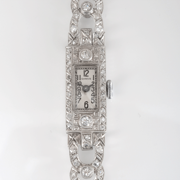 Art Deco Diamond Wrist Watch by Shreve & Co, circa 1930