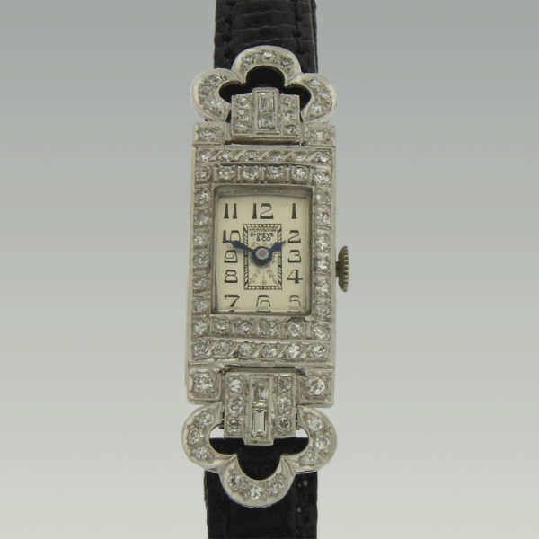 Platinum Art Deco Ladies Wrist Watch by Shreve & Co., circa 1930