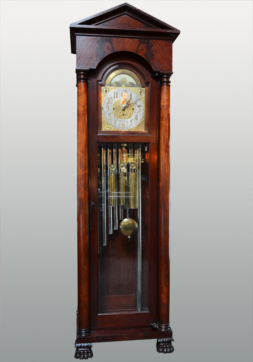 This is an example of a tubular bell clock. This one plays Westminster and Chime on Eight Bells.