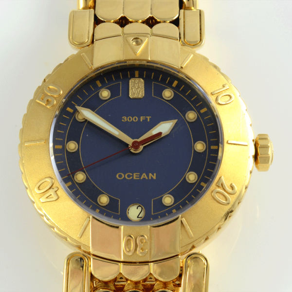 18K Gold Ocean Model Watch by Harry Winston