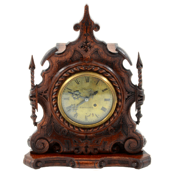 English Fusee Mantel Clock by Loseby, circa 1870