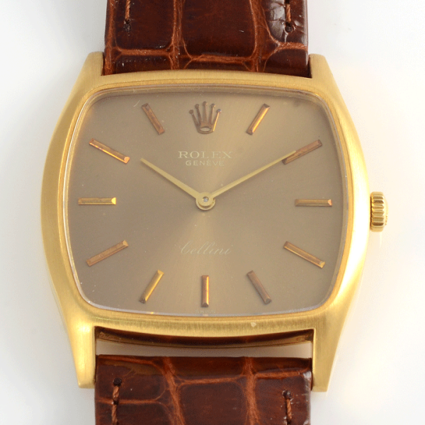 Mens 18K Gold Rolex Cellini Wrist Watch