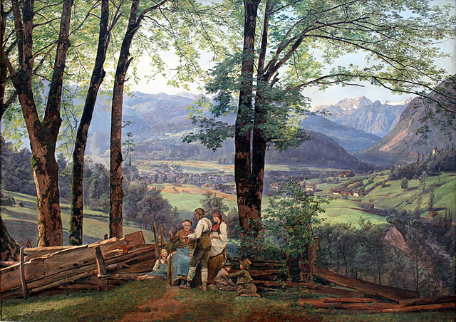 View of Ischl (1838) by Ferdinand Waldmüller.