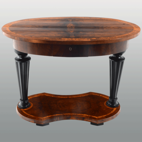 Biedermeier Oval Side Table by Danhauser, circa 1820