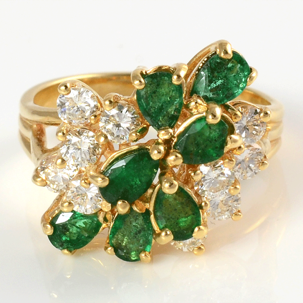 1.75 CTW Emerald and Diamond Ring