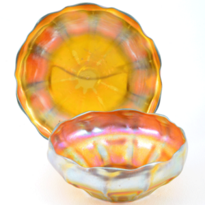 Louis Comfort Tiffany Favrile Glass Bowl and Plate