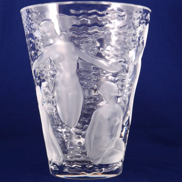 Ondines Pattern Crystal Vase by Lalique