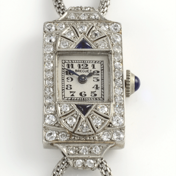 Diamond and Sapphire Wrist Watch by Breguet