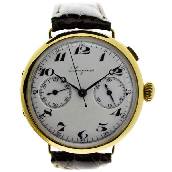 Rare Longines Military Chronograph Wrist Watch