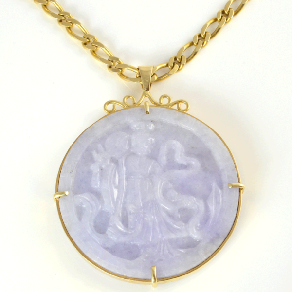 Chinese Lavender Jade Pendant