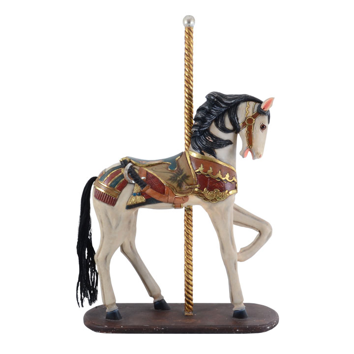 American Hand Painted Wooden Carousel Horse Attributed Stein and Goldstein