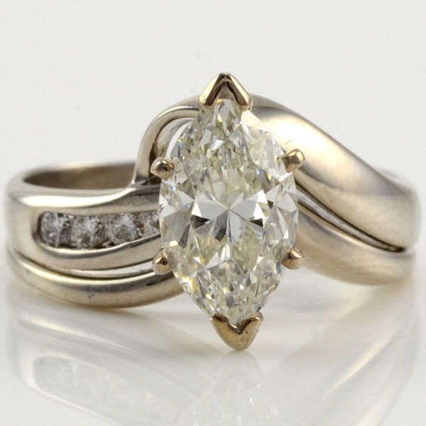1.62 Carat GIA Certified Marquise Diamond Ring