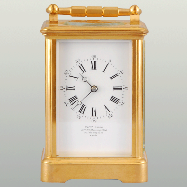 Gilt Brass Carriage Clock by Charles Oudin, circa 1890