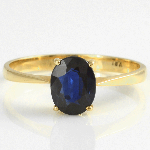 0.79 Carat Oval Sapphire Ring