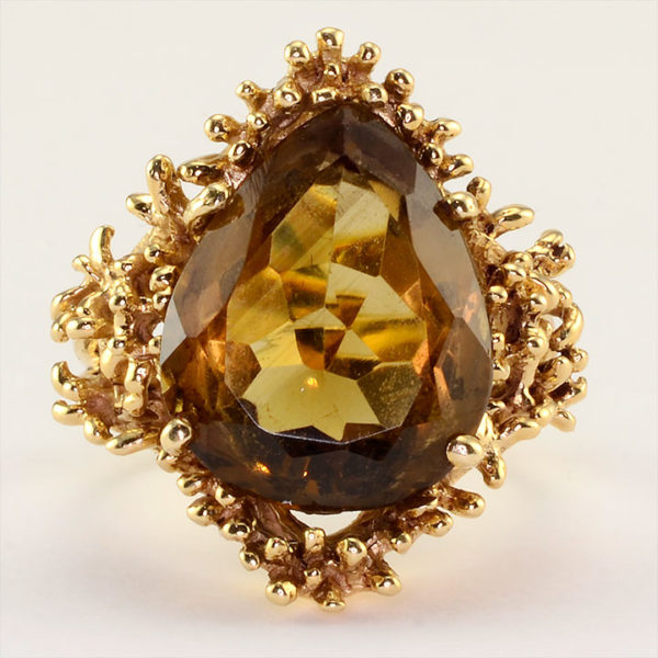 Free Form Yellow Topaz Ring