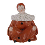 Porcelain Seated Pierrot Figural Box