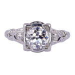 Art Deco .94 Carat Diamond Engagement Ring