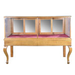 Oak Display Cabinet on Stand