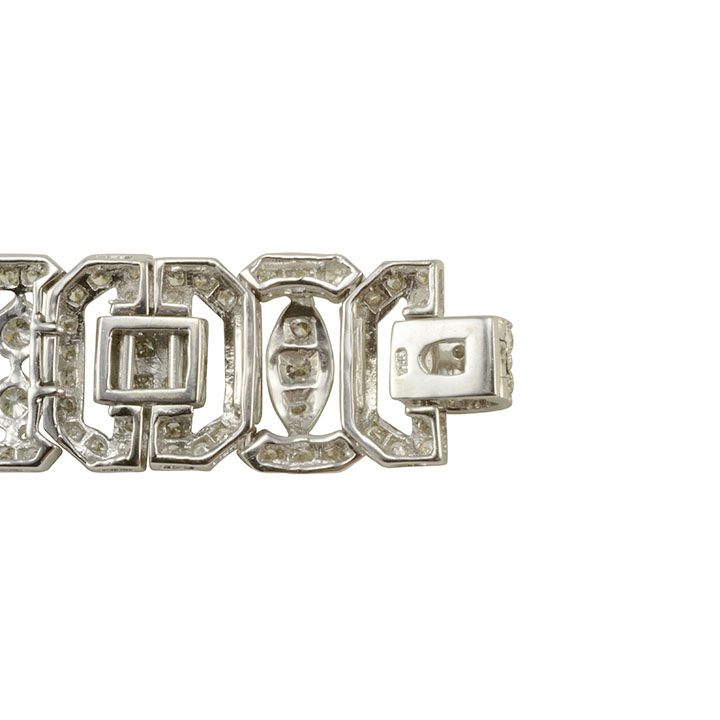3.50 CTW Diamond and Four Strand Pearl Bracelet