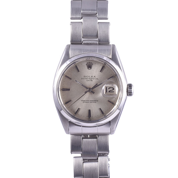Rolex Oyster Perpetual Date Steel Unisex Wrist Watch