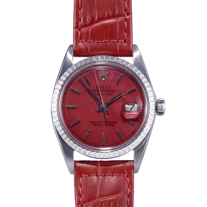 Vintage Rolex Datejust Custom Dial Stainless Steel Wrist Watch