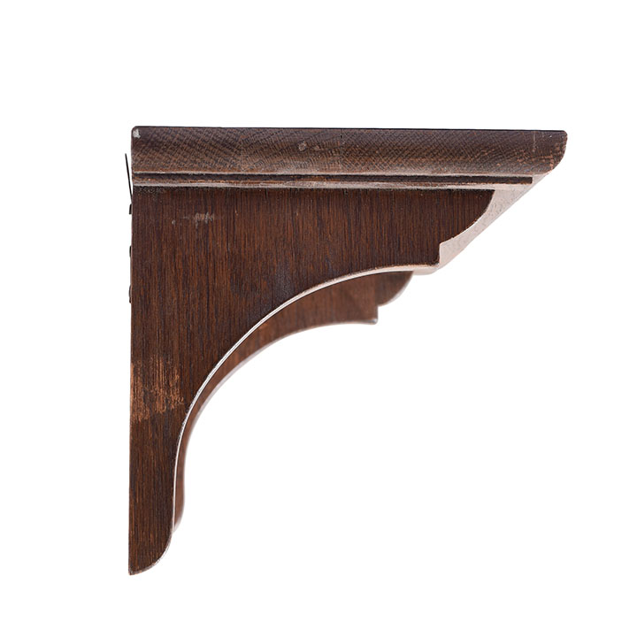 Craftsman Style Carved Wall Shelf