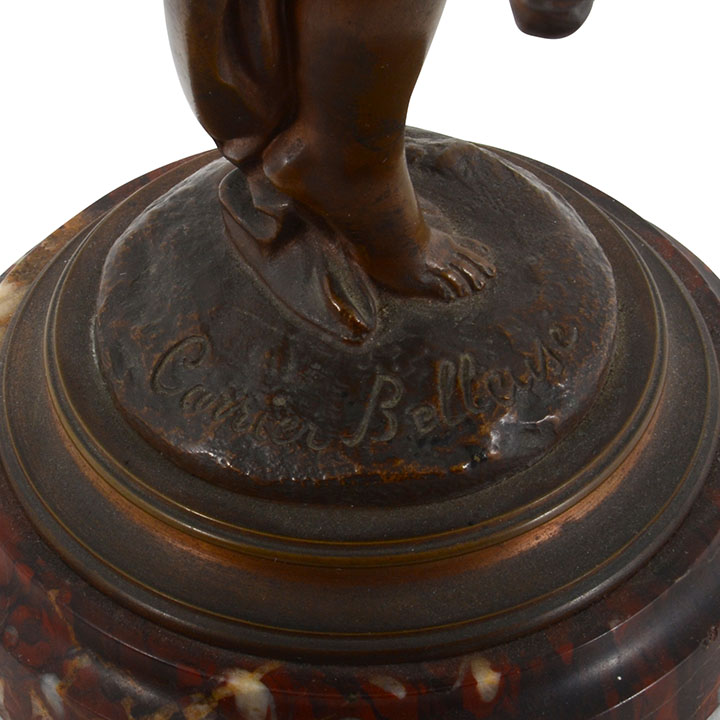 Bronze Sculpture Dancer with Tambourine Signed Carrier Belleuse