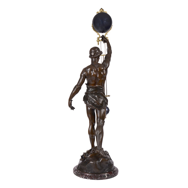 Marcel Debut Bronze Swinger Mystery Clock