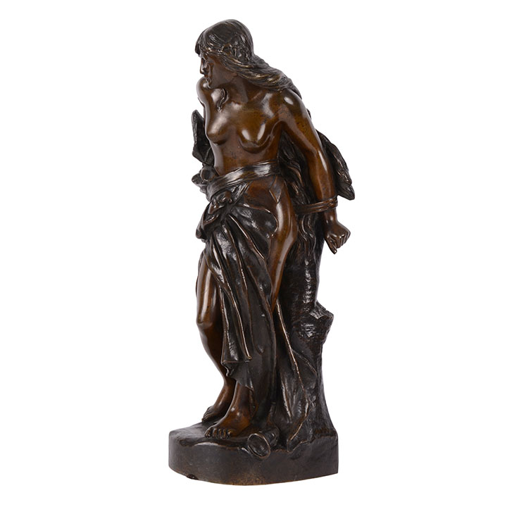 Slave Girl Signed Bronze Sculpture