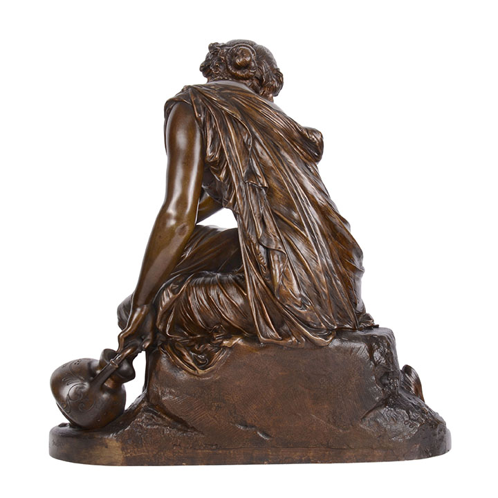 L Marchand Maiden at Lakeside Bronze Sculpture