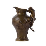 Bronze Pitcher with Merman Signed Alexandre Clerget