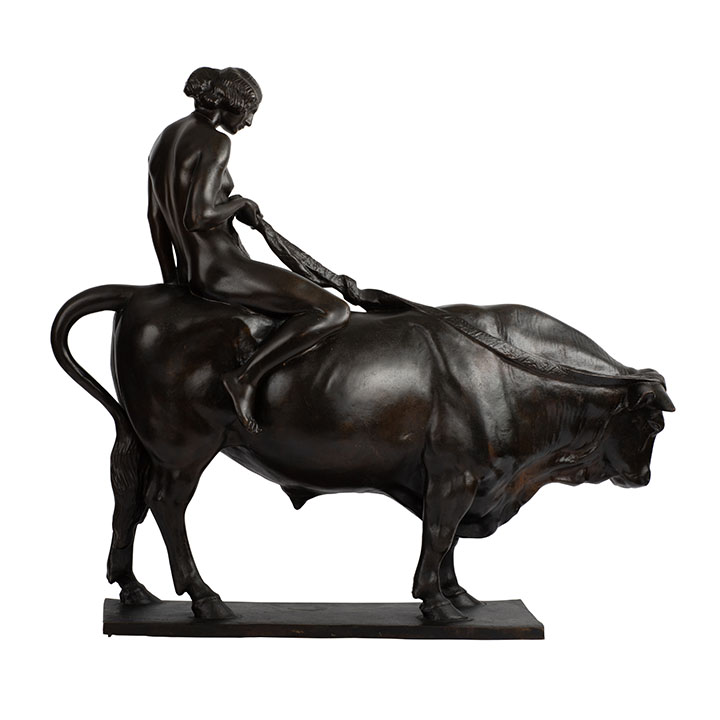 Hermann Otto Europa and The Bull Bronze from Gladenbeck Foundry