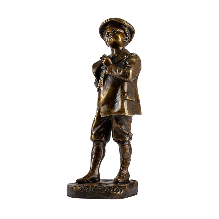 Picciole Je M’En Fous Bronze Boy with Foundry Coin Mark