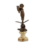 Victorian Bronze of a Fairy Atop a Moth