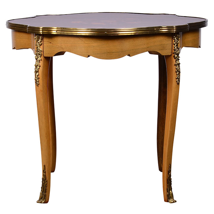 Spanish Floral Inlaid Side Table
