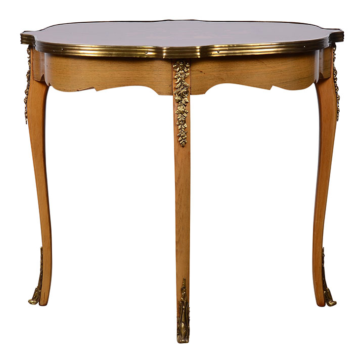 Spanish Floral Inlaid Side Table