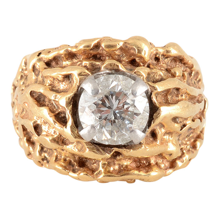 1.22 Carat Diamond Nugget Style Ring