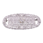 art deco diamond brooch