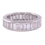 VVS2 Baguette Diamond Platinum Eternity Band