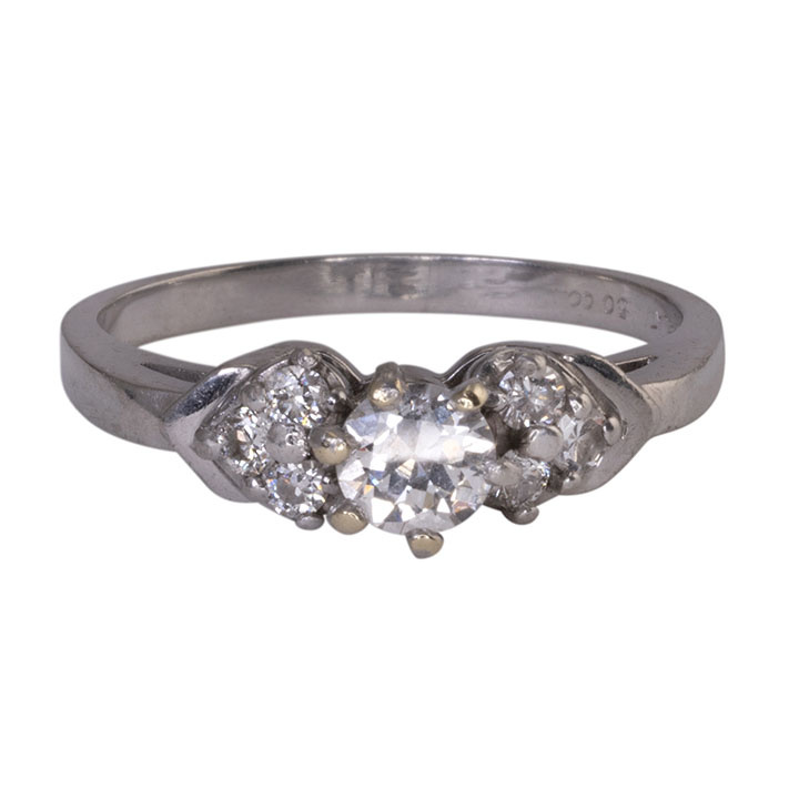 diamond platinum engagement ring
