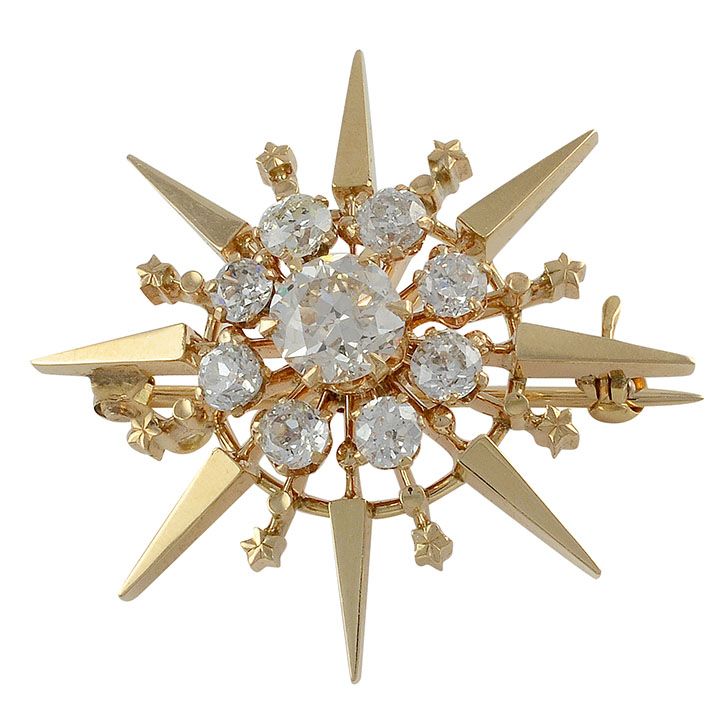 Victorian Brooch with 2.14 CTW Diamonds