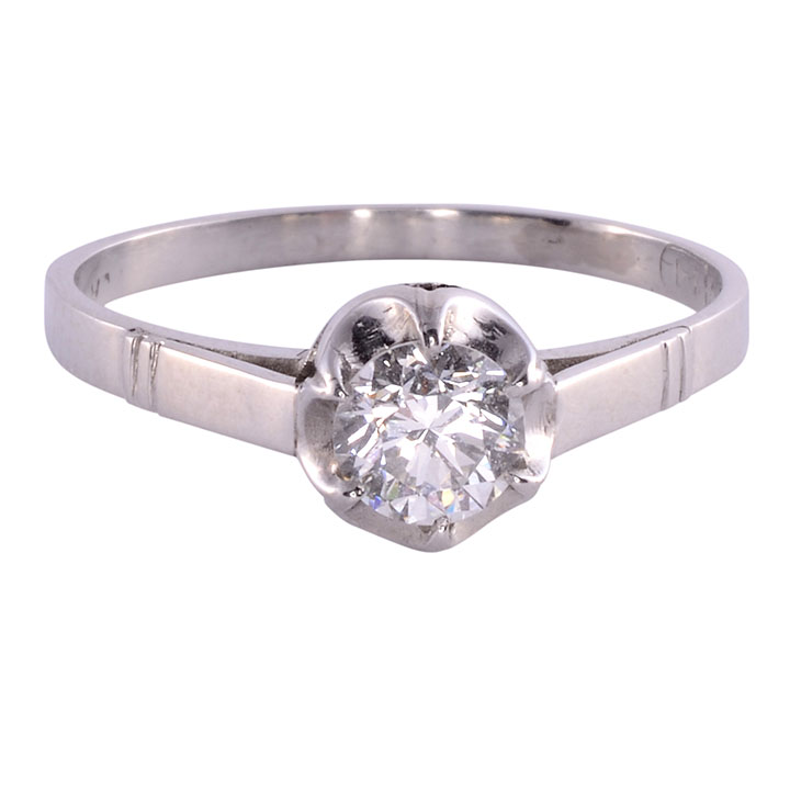 VVS1 Diamond Solitaire Platinum Engagement Ring