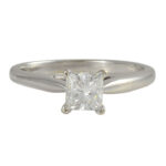 0.76 Carat VS1 G Solitaire Princess Cut Diamond Ring