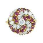 1.55 CTW Diamond and 1.40 CTW Ruby Cocktail Ring