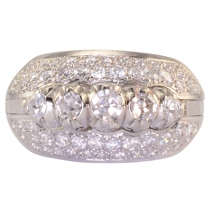 1.95 CTW Diamond Platinum Ring