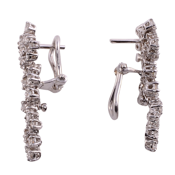 2.90 CTW VVS Diamond Cluster Earrings