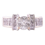 2.50 CTW Pie Cut and Princess Cut Diamond Ring